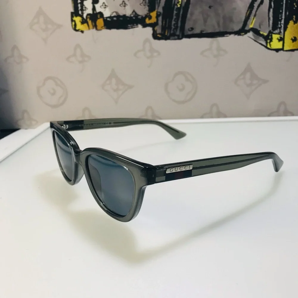 BRAND NEW GUCCI SUNGLASSES GG1116S 003 Clear Gray- Blue Lenses 51-145 Italy